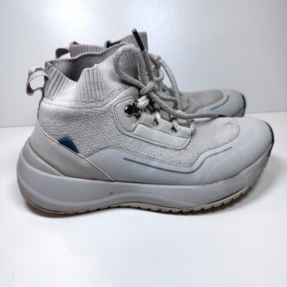 Vessi Cloudburst Waterproof Knit High Top Sneaker Light Grey Men's 6 Women's 8